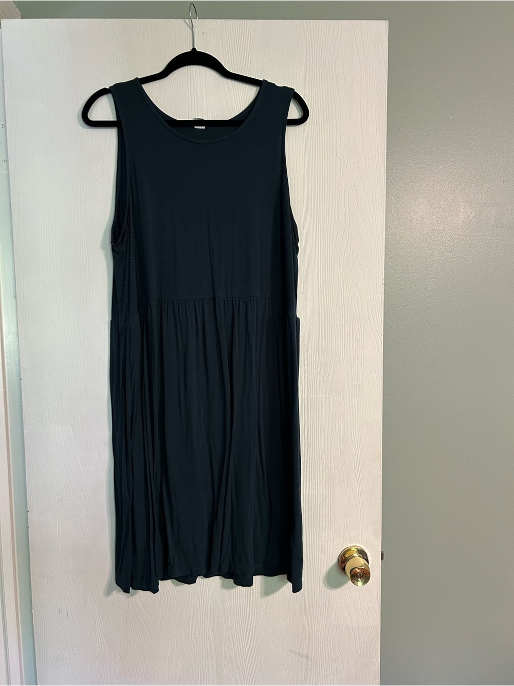 Sleeveless Dark Teal Women's Swing Dress